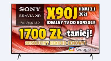 Sony X90J telewizor 2021 promocja 55 cali media expert cyber monday okładka