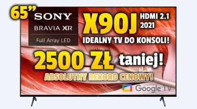 Sony X90J telewizor 2021 promocja 65 cali RTV Euro AGD listopad black friday okładka