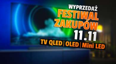 festiwal zakupów promocja wyprzedaż 11 listopada 2021 media expert telewizory qled oled mini led okładka