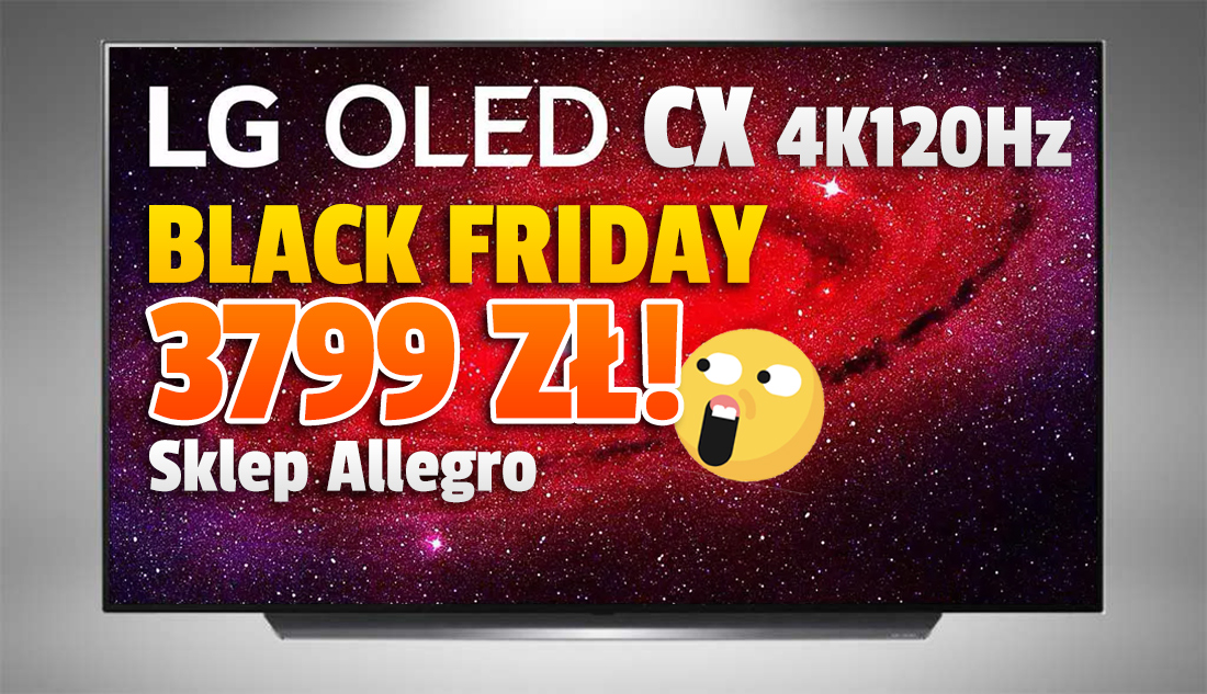 Absolutny rekord cenowy TV LG OLED CX 120Hz HDMI 2.1 w wyprzedaży sklepu Allegro! Dostępność ograniczona. Kiedy polować?