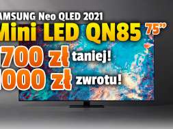 telewizor 4K Samsung Neo QLED Mini LED QN85 75 cali promocja Neonet listopad 2021 okładka