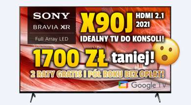 Sony X90J telewizor 2021 55 cali promocja media expert grudzień 2021 okładka