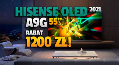 Promocja Media Expert telewizor Hisense OLED A9G 55 cali grudzień 2021 okładka