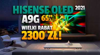 Promocja Media Expert telewizor Hisense OLED A9G 65 cali grudzień 2021 okładka