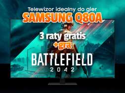 samsung q80a 50 cali telewizor 4K promocja 3 raty gratis battlefield 2042 gratis media expert grudzień 2021 okładka