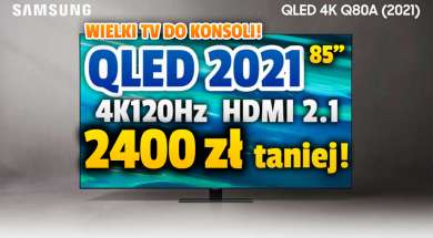samsung q80a 85 cali telewizor 4K promocja media expert grudzień 2021 okładka