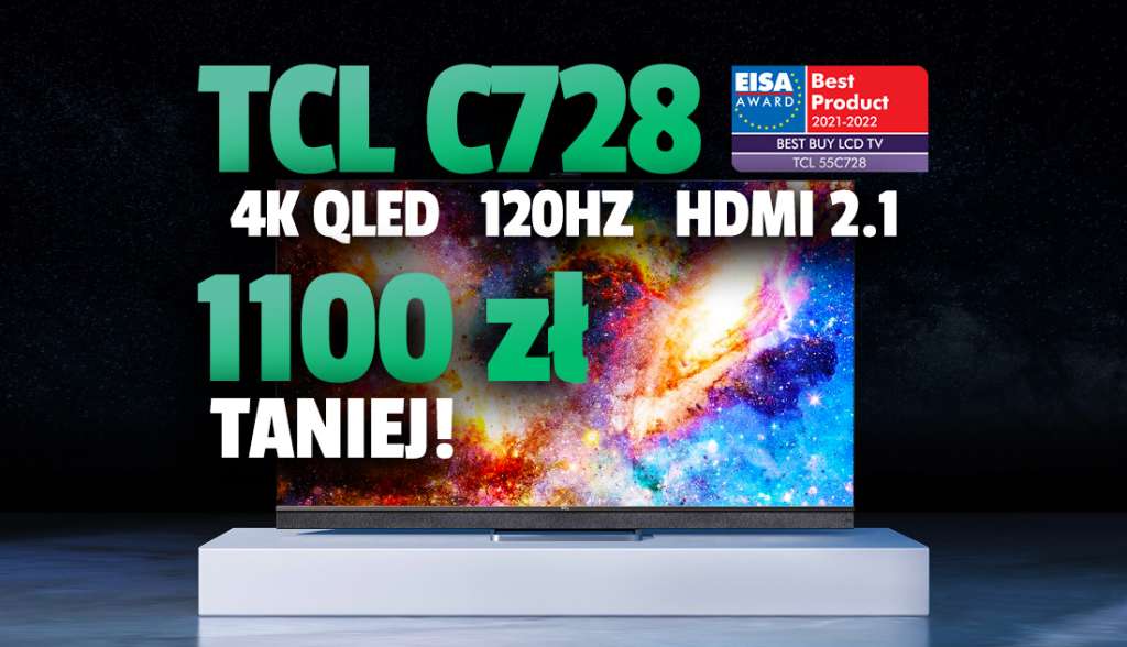 Jeden z najlepszych telewizorów "jakość/cena" do konsoli z 2021 roku w najniższej cenie! TCL C728 120Hz z HDMI 2.1 - gdzie korzystać?