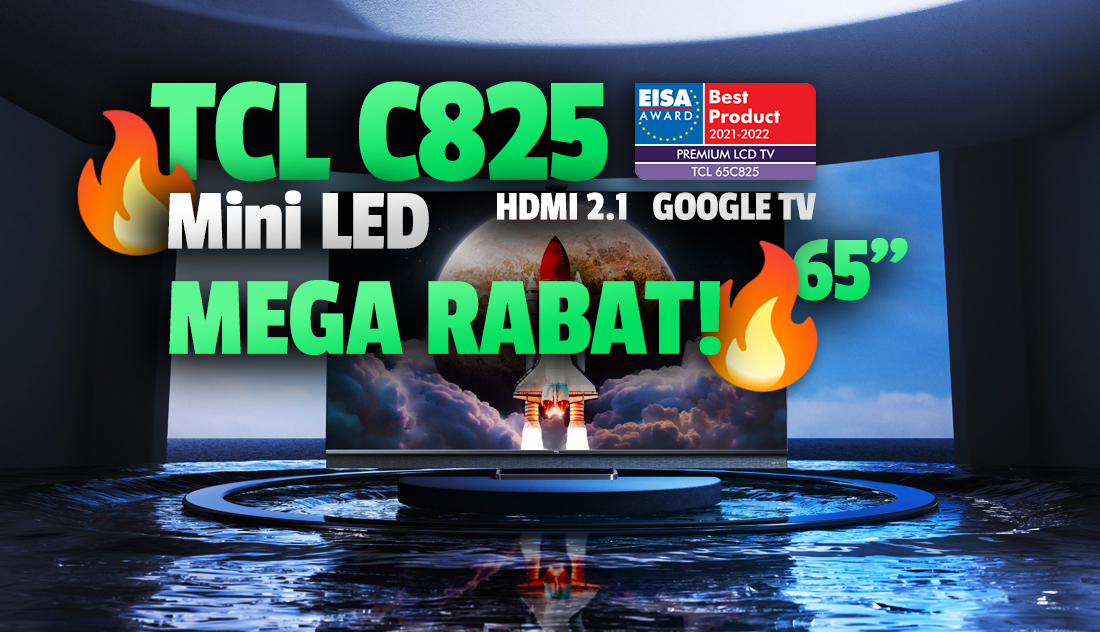 Najnowszy, wielki telewizor Mini LED w najniższej cenie w Polsce! Flagowy TCL C825 65″ z nagrodą EISA “Premium LCD TV” – gdzie kupić?