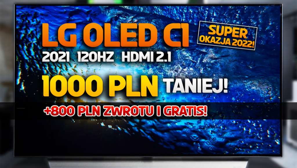 Wielka okazja na topowy telewizor LG OLED 120Hz! Okazały rabat, 800 zł zwrotu i super gratis przy zakupie! Gdzie?