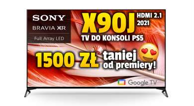 Telewizor Sony X90J 65 cali promocja Media Expert styczeń 2022 okładka