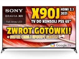 Telewizor Sony X90J 65 cali promocja Media Expert styczeń 2022 okładka