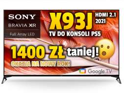 Sony X93J telewizor 2021 55 cali promocja media expert styczeń 2022 okładka