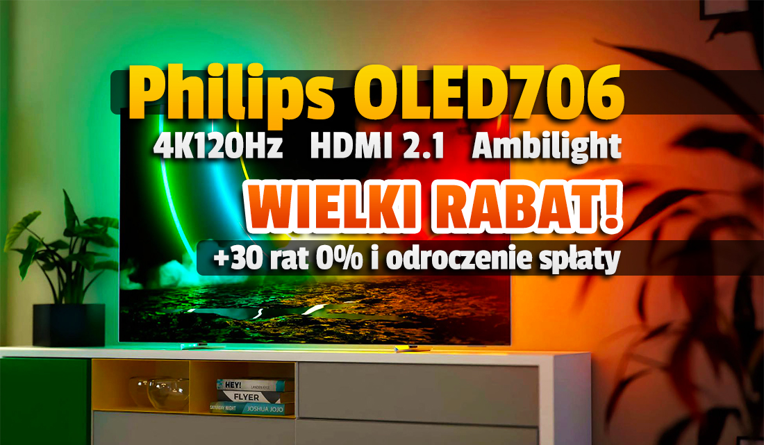 Hit! Telewizor OLED z ekranem 120Hz, HDMI 2.1 i Ambilight od Philips teraz kilkaset złotych taniej! Gdzie kupić?