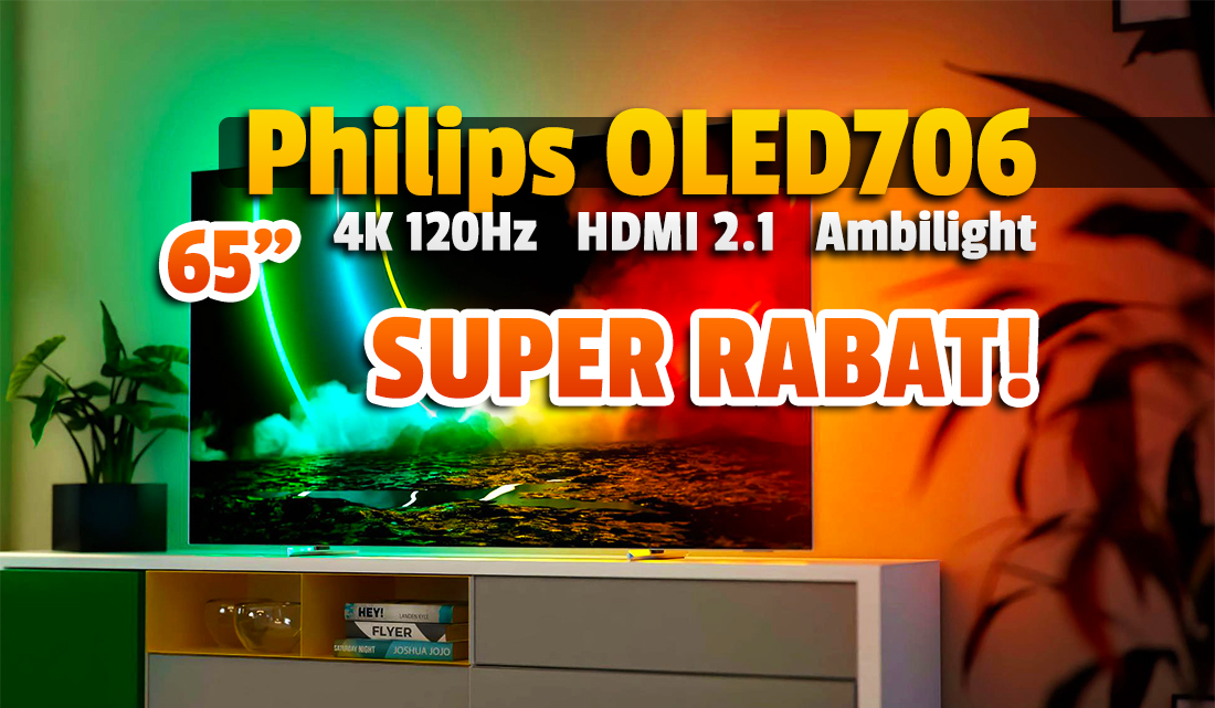 Duży TV Philips OLED 65″ z HDMI 2.1 i unikalnym systemem Ambilight w super cenie z rabatem! Gdzie skorzystać?