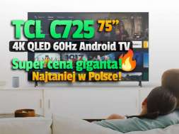 telewizor 4K QLED 60Hz TCL C725 75 cali promocja Vobis styczeń 2022 okładka