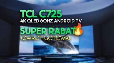 telewizor 4K QLED 60Hz TCL C725 43 cale promocja Media Expert styczeń 2022 okładka