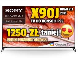 Telewizor Sony X90J 65 cali promocja Media Expert luty 2022 okładka