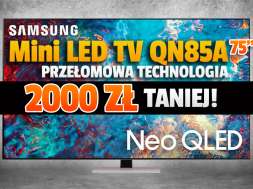 Samsung Neo QLED Mini LED QN85 75 cali promocja Vobis luty 2022 okładka