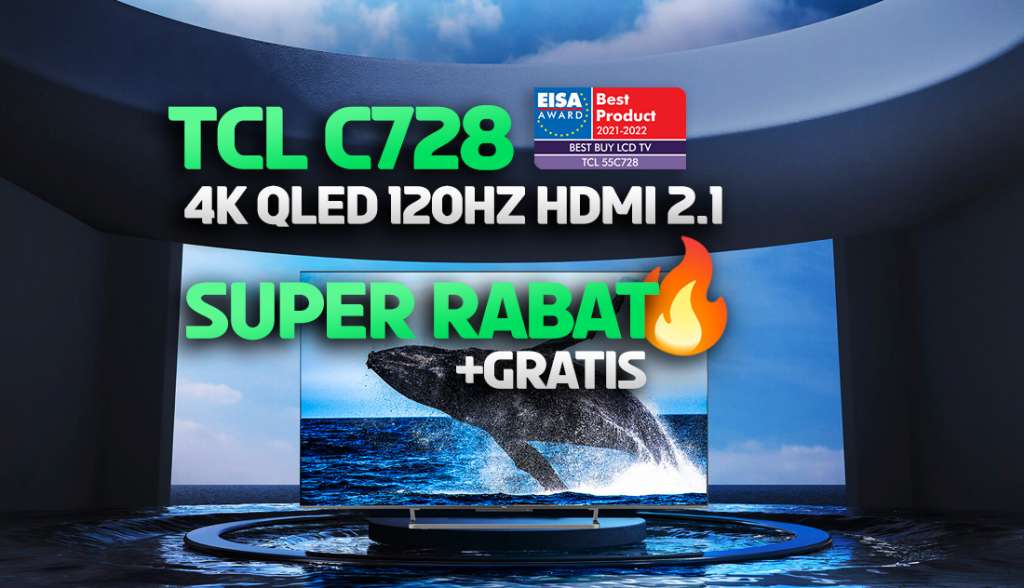 Jeden z najlepszych telewizorów jakość/cena do konsoli - TCL C728 - super tanio + gratis w zestawie! Gdzie?