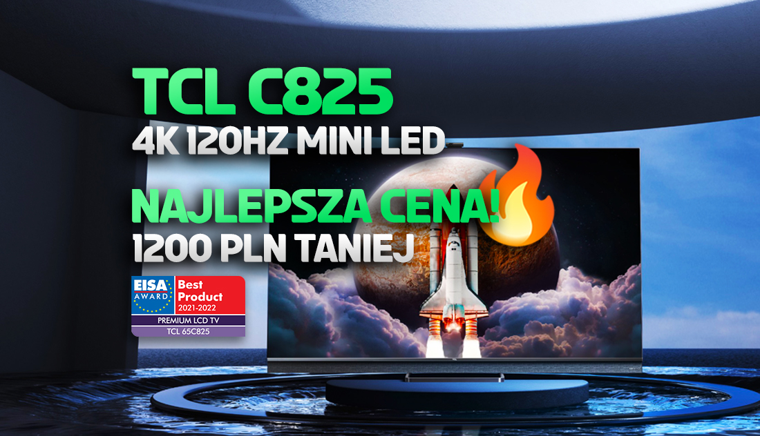 Super telewizor Mini LED w najlepszej możliwej cenie! To flagowy TCL C825 120Hz z HDMI 2.1 i Google TV – gdzie?