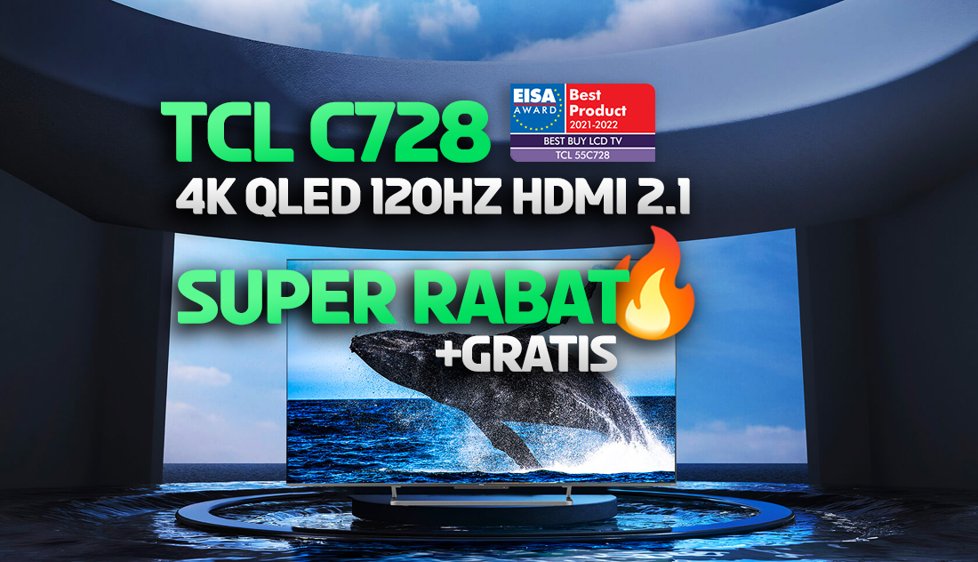 Jeden z najlepszych telewizorów jakość/cena do konsoli – TCL C728 – super tanio + gratis w zestawie! Gdzie?