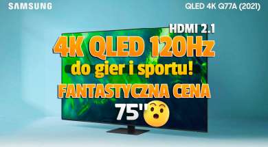 telewizor 4K Samsung Q77A Q70A 75 cali promocja Media Expert sierpień 2022 okładka