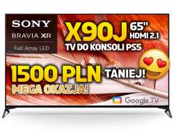 Telewizor Sony X90J 65 cali promocja Media Expert marzec 2022 okładka