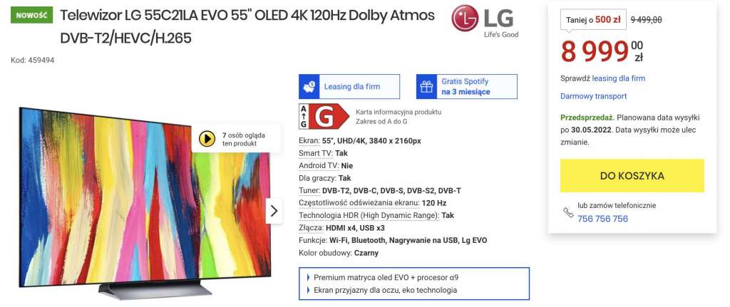 Ruszyła przedsprzedaż telewizorów LG OLED na 2022 rok! Można zamawiać modele C2 i G2 - jakie ceny?