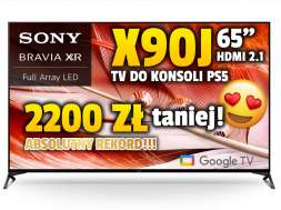 Sony X90J telewizor 2021 promocja projekt