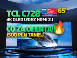 telewizor TCL QLED C728 65 cali promocja Media Expert maj 2022 okładka