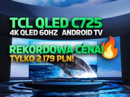 telewizor 4K QLED 60Hz TCL C725 55 cali promocja Media Expert kwiecień 2022 okładka