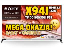 Sony X94J telewizor 50 cali 2021 promocja Sony Centre sierpień 2022 okładka