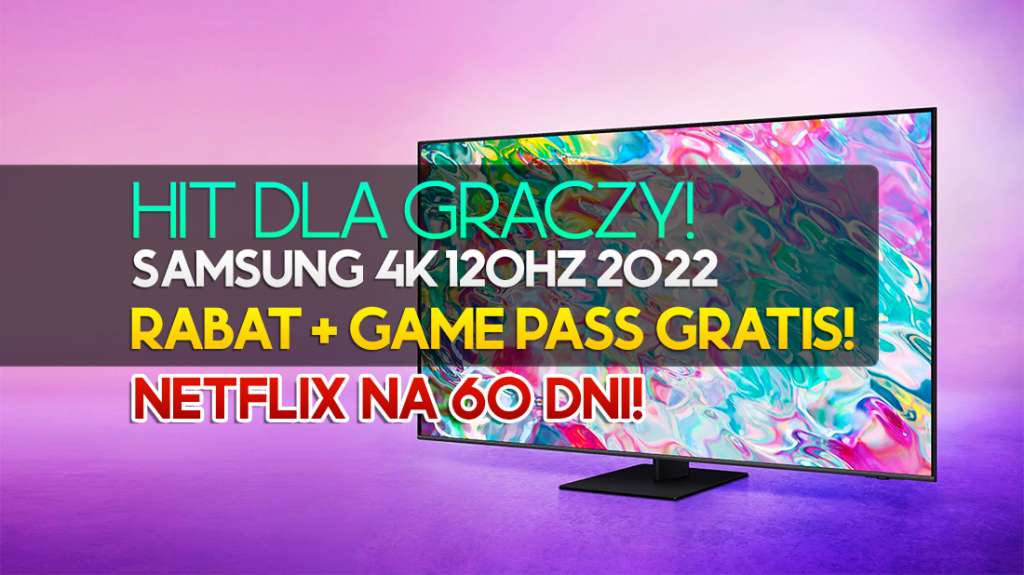 Wow! Nowy TV Samsung Q77B 2022 do konsoli z super rabatem! Xbox Game Pass lub Netflix gratis! Gdzie?