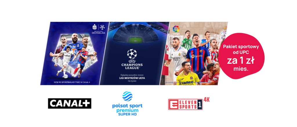 Kanały CANAL+, Eleven Sports i Polsat Sport Premium za 1 złoty na stałe! Jak? Świetna oferta operatora