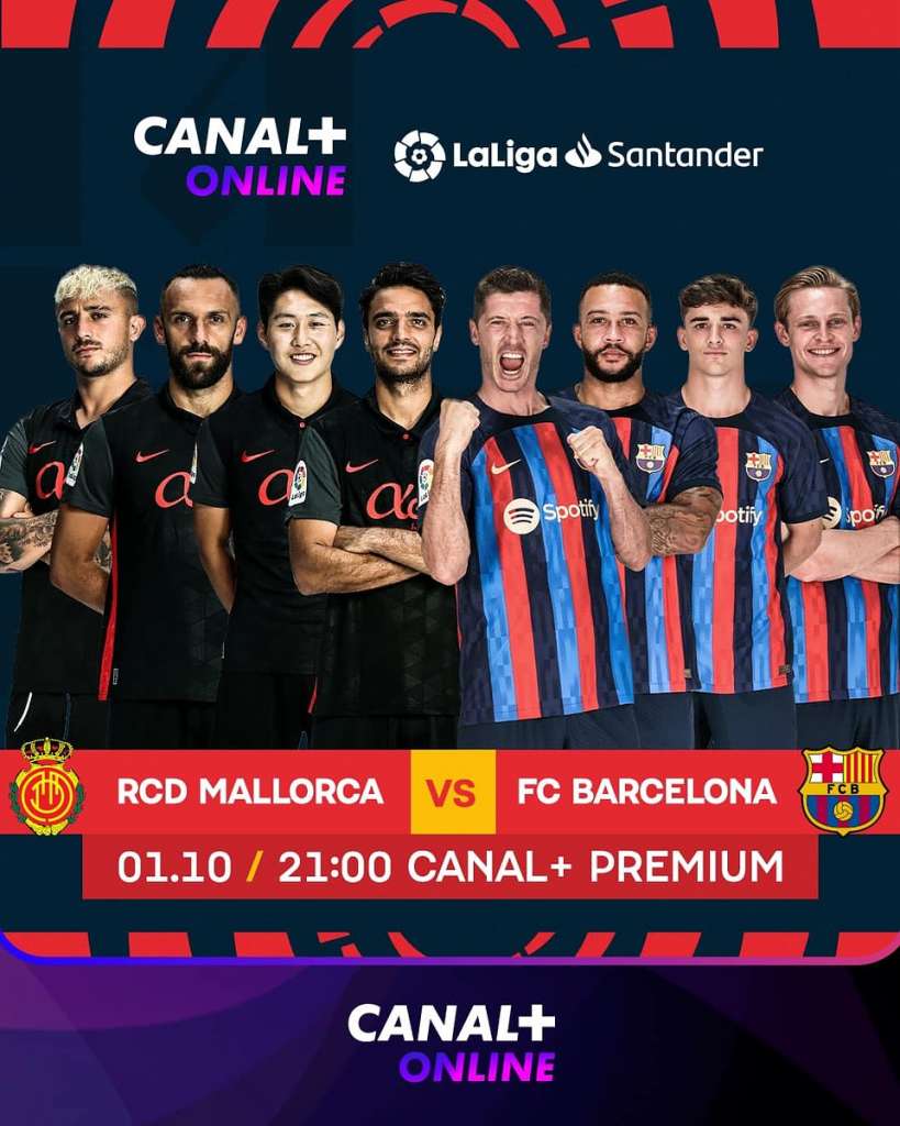 mallorca barcelona mecz lewandowski la liga canal+ online premium plakat gdzie oglądać stream transmisja