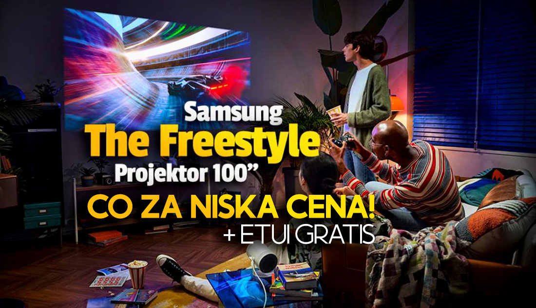 Fantastyczny mini projektor Samsung The Freestyle 100″ w giga promocji! Genialna cena + etui gratis!