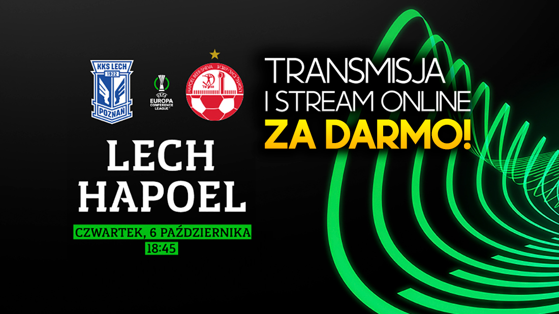Gdzie oglądać za darmo mecz Lech Poznań – Hapoel? Zapomnij o Viaplay – transmisja!