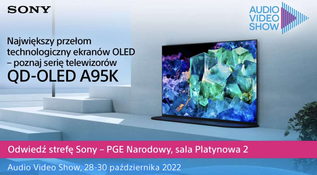 sony qd-oled a95k telewizor targi audio video show 2022