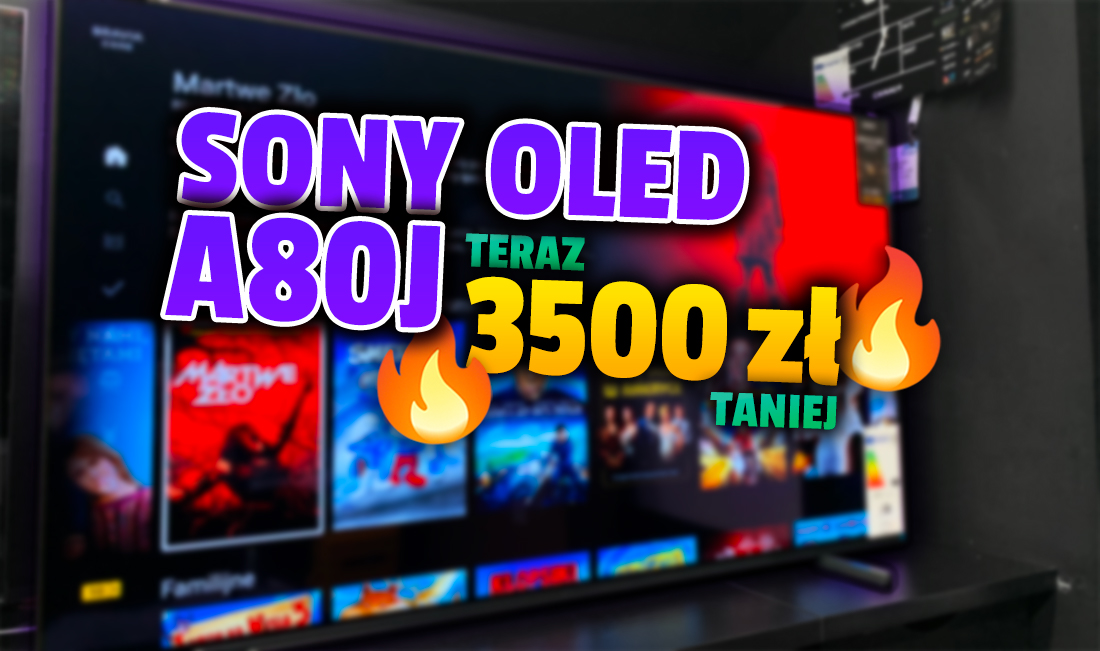 Szok! Topowy TV Sony OLED A80J z HDMI 2.1 i Google TV aż… 3 500 zł taniej! Raty 0% – gdzie?