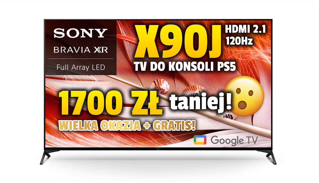 Hitowy telewizor 120Hz HDMI 2.1 Sony X90J 55″ w gigantycznej promocji – najtaniej z ratami! Gdzie?