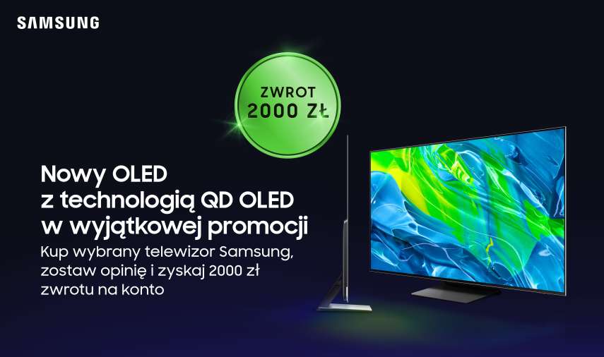 samsung telewizory 2022 qd-oled s95b promocja cena gdzie kupić media expert