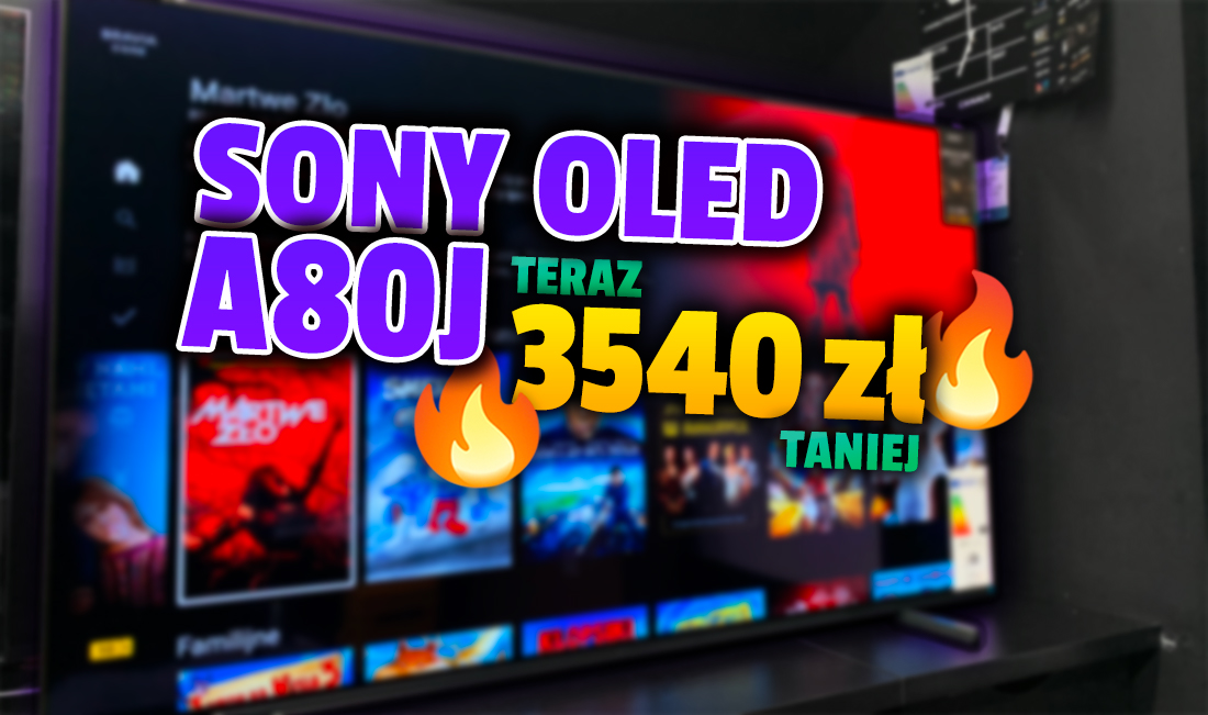 Topowy TV Sony OLED A80J z HDMI 2.1 i Google TV aż 3 540 zł taniej! Szok cenowy i raty 0%!