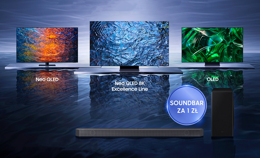 Rusza przedsprzedaż TV Samsung na 2023! Nowe modele OLED, Neo QLED 4K i 8K – na start soundbar za 1 zł!