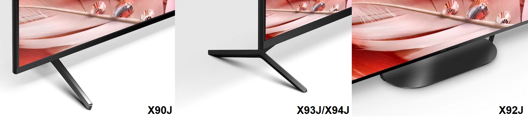 Google TV Sony BRAVIA XR LED X90J 4K HDMI 2.1 test nózki porównanie