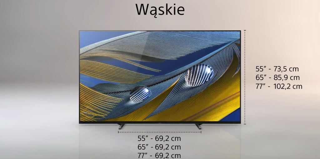 Test Sony BRAVIA XR A80J OLED Google TV podstawa wąska