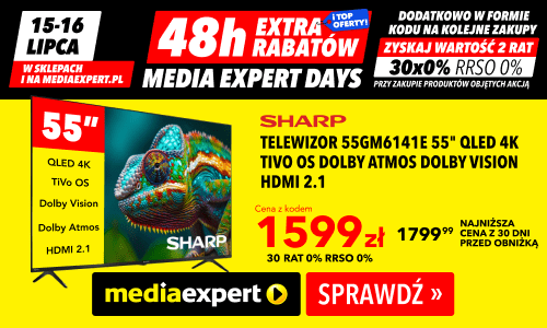 Promocja Media Expert Days na telewizory Sharp GM6 QLED