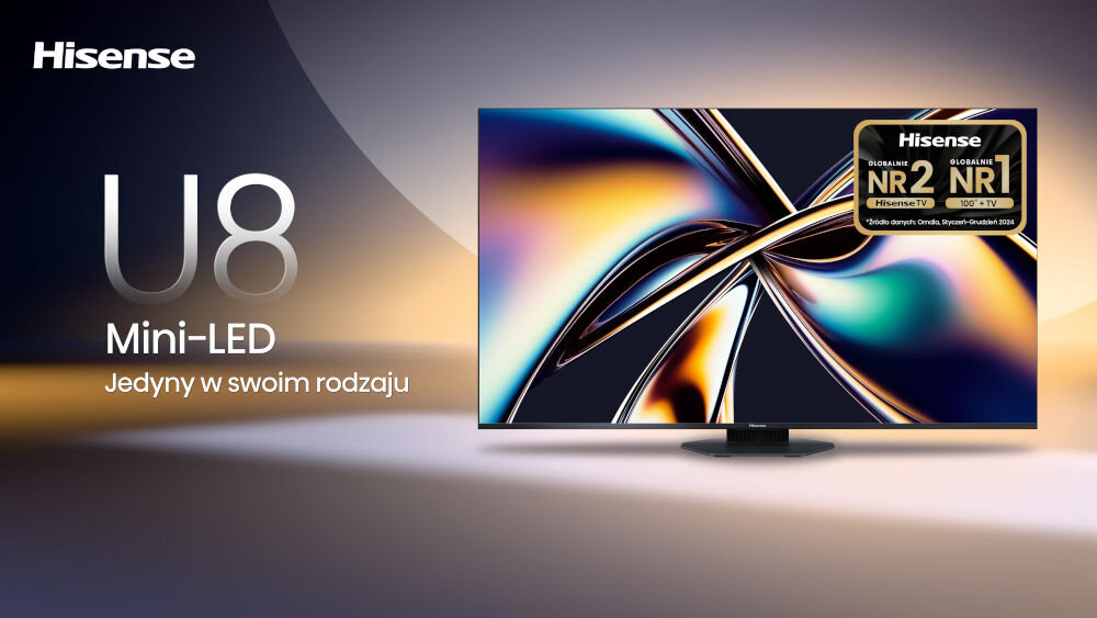 Telewizor Hisense U8Q baner przód telewizora