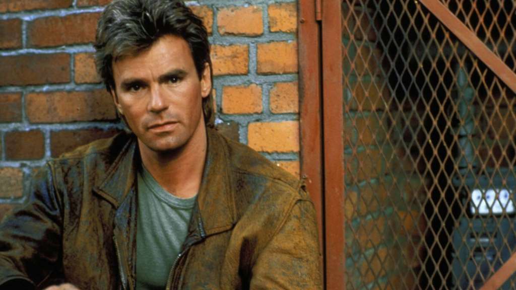 Richard Dean Anderson jako MacGyver - kadr z serialu