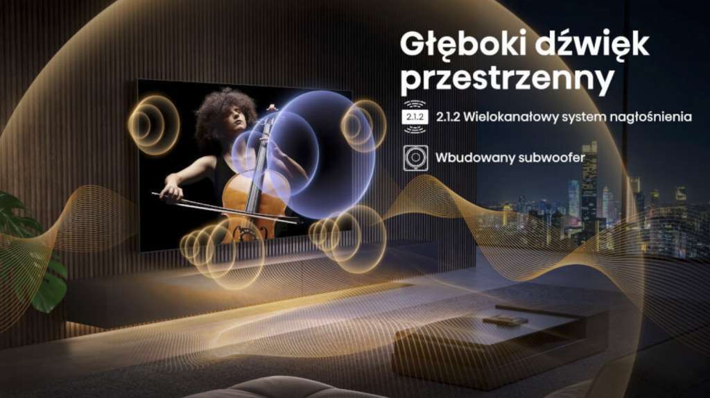 Test telewizor HISENSE U78Q Pro jak gra dźwiek jakość dźwięku
