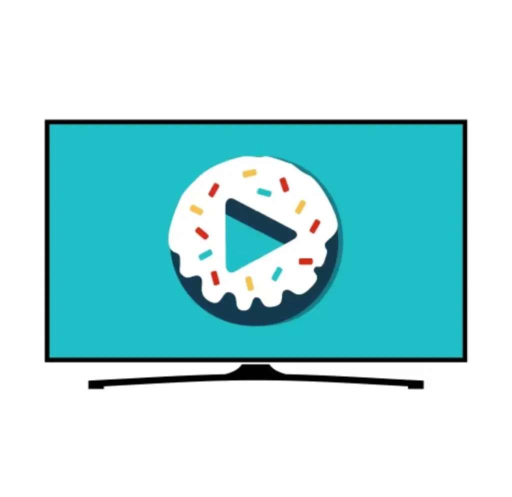 logo sweet tv na tle telewizora - ilustracja